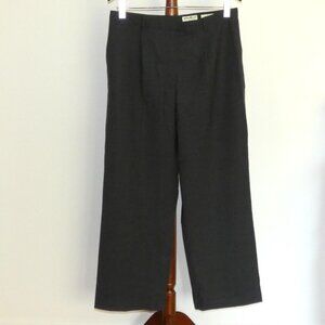 Eddie Bauer Pleated Charcoal Wool Blend Business Dress Pants
